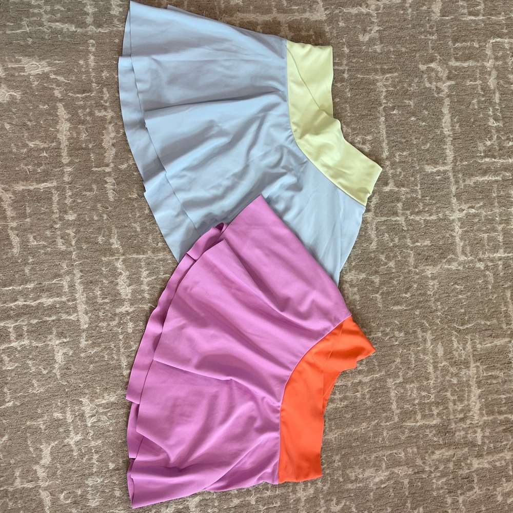 Old Navy Girls' Colorblock Skort Duo — Lavender, Pink, Orange, Yellow